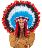 Indianischer Kopfschmuck Indianer Stirnband mit Zöpfen Häuptling Kopfschmuck 