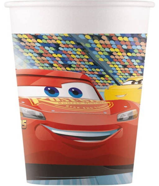 8 Lightning McQueen paper cups 200ml