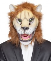 Widok: Realistyczna maska lwa z futrem