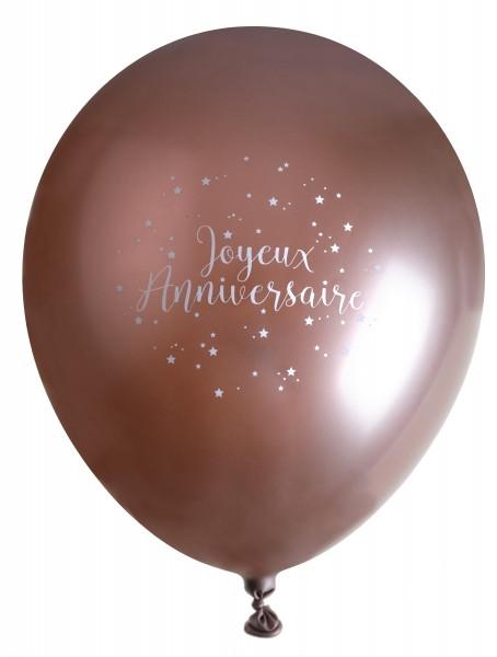 6 Joyeux Anniversaire Luftballons roségold 30cm