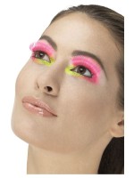 80s neon eyelashes pink