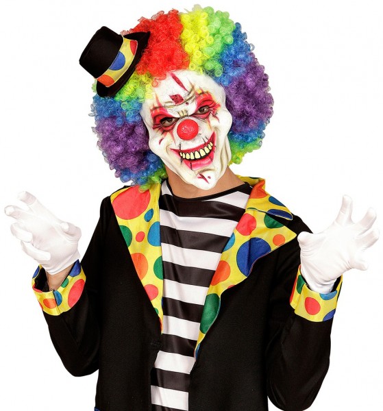 Demi-masque en latex de tibor clown méchant 2