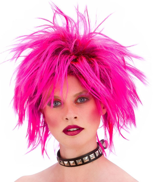 Wild 80s wig pink