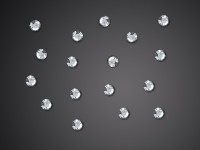 Vista previa: 50 diamantes de imitación espolvorear decoración plata 6mm