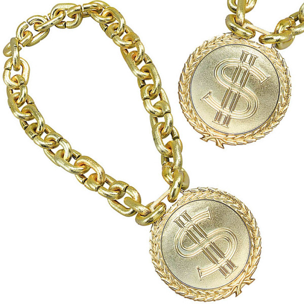 Goldene XXL Dollar Rapper Halskette