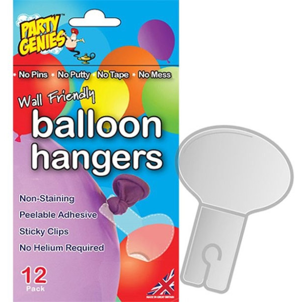 12 transparent balloon hangers