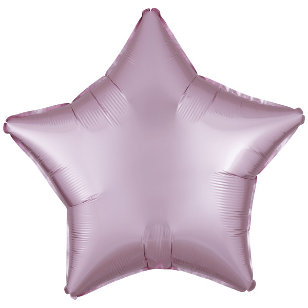 Ballon aluminium étoiles pastel rose mat 48cm