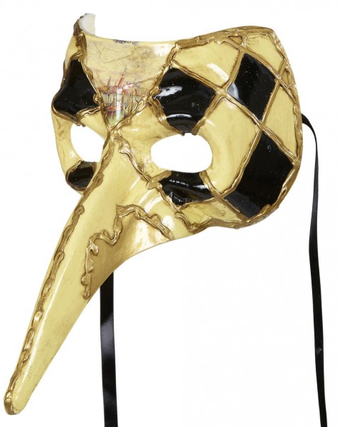 Venezianische Raben Maske Gold