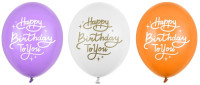 Voorvertoning: 50 kleurrijke verjaardagsballonnen 30 cm