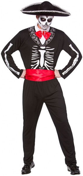 Męski kostium szkieletowy Dia de los Muertos