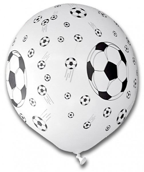 5 Fußball Torjäger Luftballons 30cm