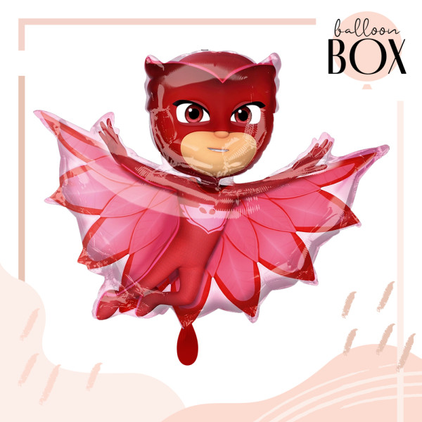 XXL Heliumballon in der Box 3-teiliges Set PJ Masks Owlette