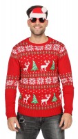 Preview: Christmas sweater reindeer red for men
