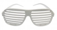 Vorschau: Spaßbrille Gitter Weiß