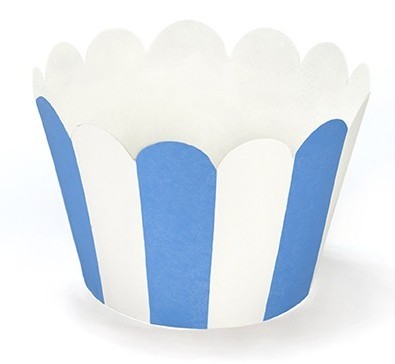 Set cupcake blu / bianco 6 pezzi 2