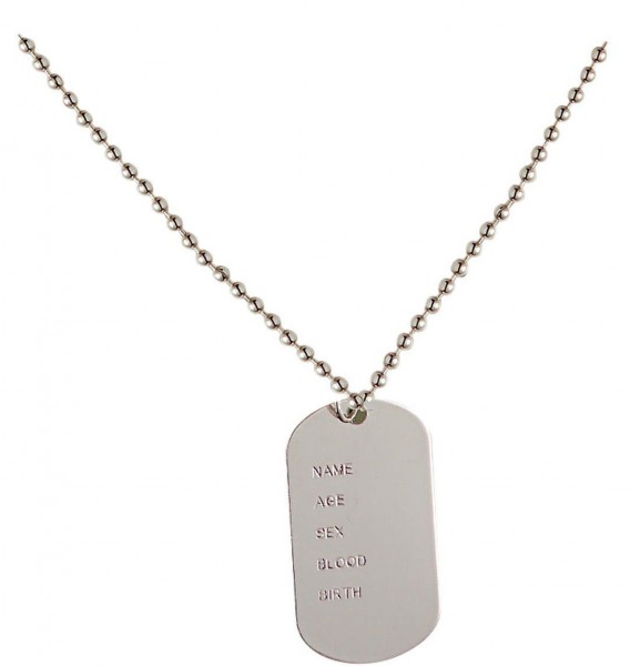 Militaire ketting zilver