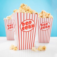 Oversigt: 10 biografaften popcorn snackkasser 15 x 11 cm