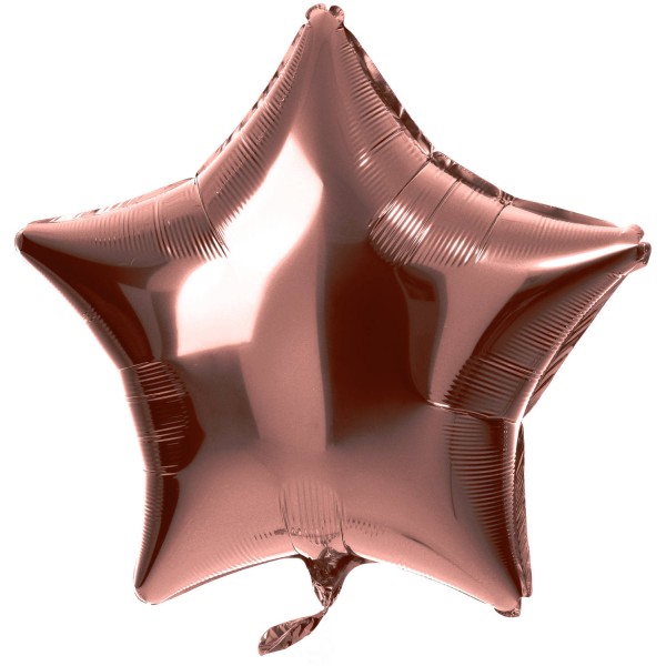Ballon feuille étoile cristal or rose 48cm