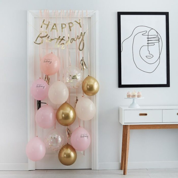 Elegancki zestaw do dekoracji drzwi z okazji urodzin