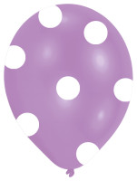 Förhandsgranskning: 6 färgglada ballonger med prickar 27,5 cm