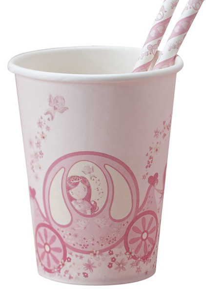 8 Princess Rosie paper cups 250ml