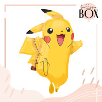 Vorschau: XL Heliumballon in der Box 3-teiliges Set Pikachu