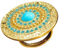 Cleopatra ring with turquoise stones