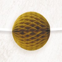 Guirnalda de bolas nido de abeja dorado noble 213cm