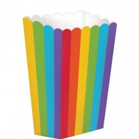 5 sacchetti per popcorn arcobaleno 13 cm