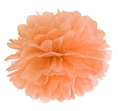 Pompon di carta floreale in arancio da 25 cm