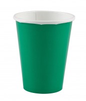 8 bicchieri di carta verdi 266 ml