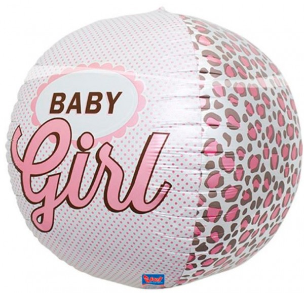 Orbz Balloon Baby Shower Baby Girl rosa