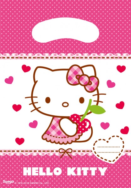6 Sacchetti regalo Hello Kitty Sweet Cherry