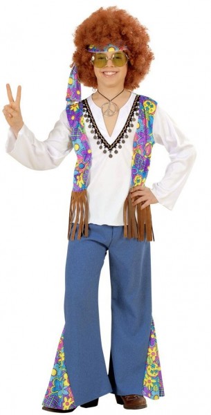 Disfraz infantil hippie colorido informal