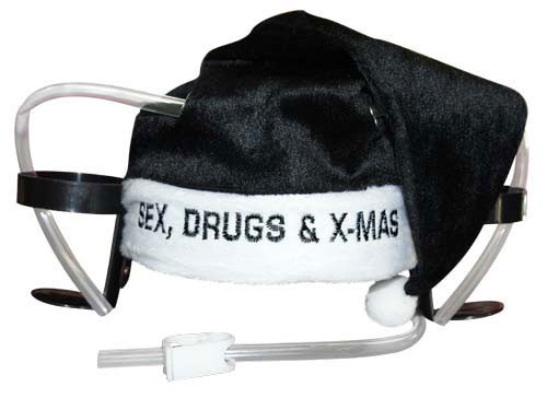 Christmas Can Holder Drinking Cap Sex Drugs & X-Mas