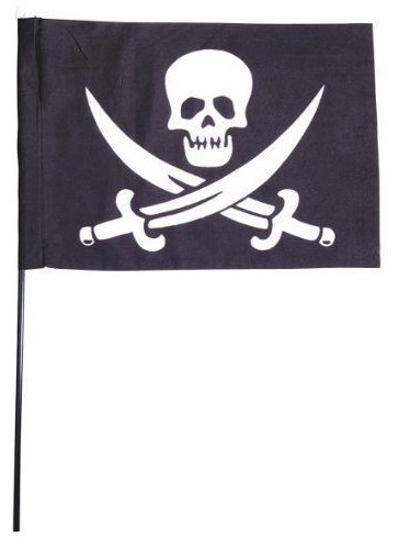 Flaga z czaszką pirata 43 x 30 cm