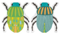 Aperçu: 16 serviettes colorées du défilé des scarabées