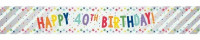 Tillykke med 40 års fødselsdagen Foliebanner 2,7m