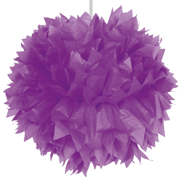 Pompon en papier violet 30cm