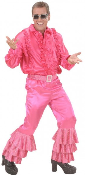 Pantalones de lentejuelas rosa Johnny Disco Fever