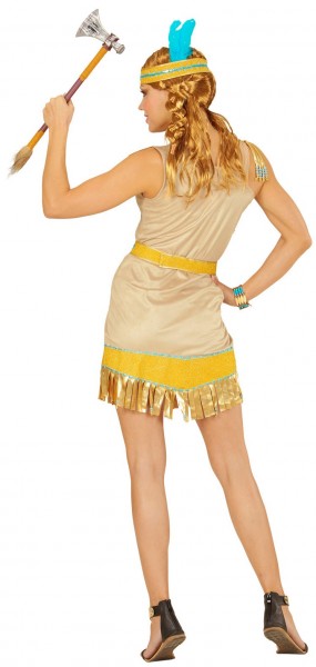 Indisk kvinde Goldina kostume med pandebånd 3