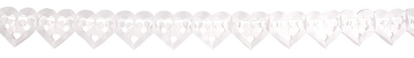6m heart garland with wedding couple