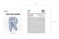 Oversigt: Holografisk R-folieballon 35 cm
