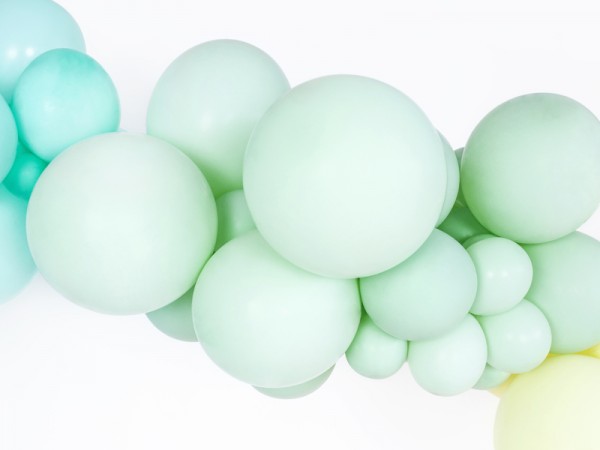 10 palloncini verde menta 30 cm