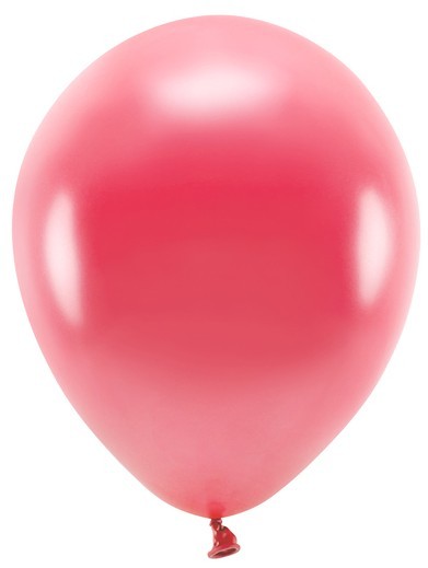 100 Eco metallic Ballons koralle 26cm