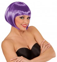 Preview: Bright purple bob women's wig