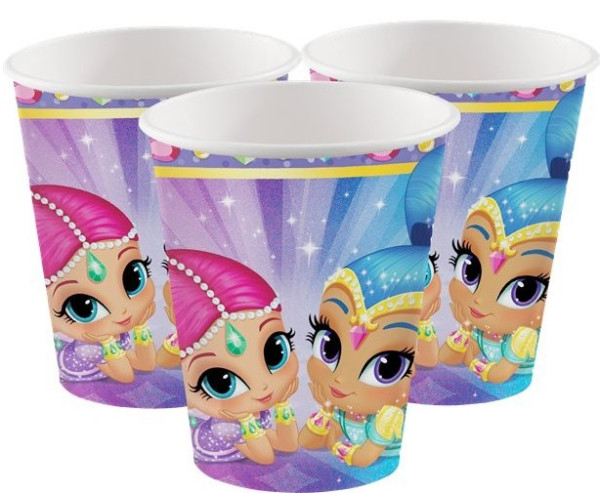 8 Shimmer & Shine Jewels paper cups 266ml