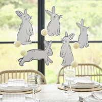 Preview: 5 colorful Funny Bunny hangers