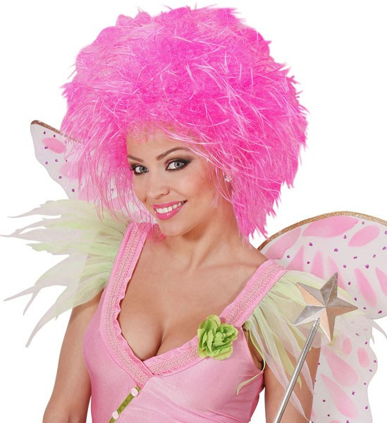Neon pink elven wig
