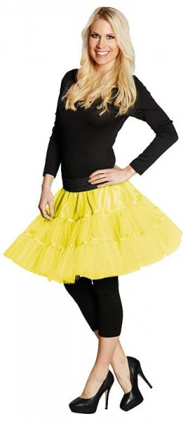 Schimmernder Petticoat Neon-Gelb